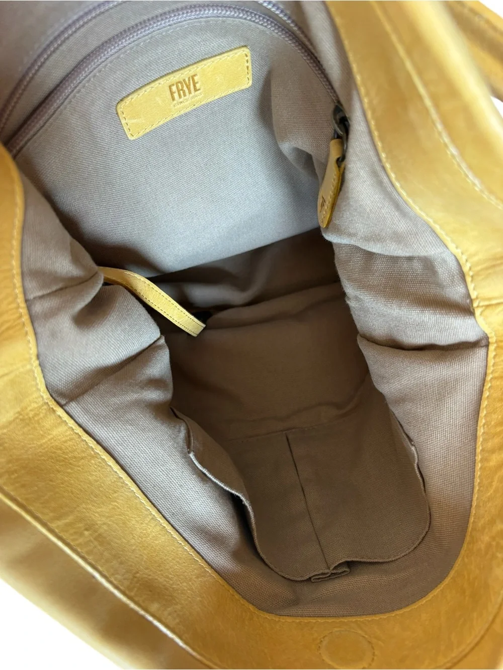 Frye Melissa Yellow Leather Large Hobo Bag